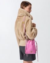 Borsa a spalla Mini Slouchy Bag in pelle con logo Love Birds -  | Pinko