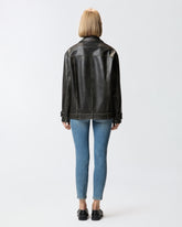 Giacca biker stile chiodo in pelle -  | Pinko