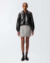 Bomber corto effetto pelle -  | Pinko