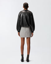 Bomber corto effetto pelle -  | Pinko