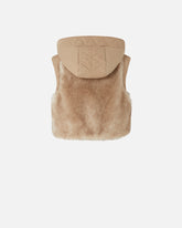 Gilet imbottito effetto pelliccia con cappuccio -  | Pinko