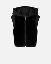 Gilet imbottito effetto pelliccia con cappuccio -  | Pinko