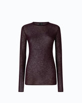 Pullover mit Rundhalsausschnitt und Pailletten - Lila | Pinko