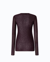 Pullover mit Rundhalsausschnitt und Pailletten - Lila | Pinko