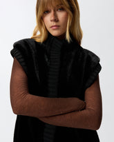 Gilet lungo effetto pelliccia -  | Pinko