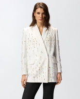 Blazer with crystals and pearls -  | Pinko