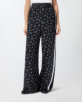 Pantaloni wide leg in viscosa jacquard stampata -  | Pinko