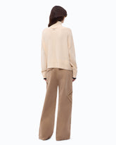 Maglione dolcevita in lana e cashmere - Beige | Pinko