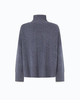 Pull à col roulé en laine et cachemire - Gris foncé | Pinko