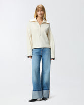 Maglia in lana e cashmere con zip -  | Pinko