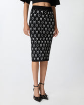 Gonna longuette in maglia Monogram -  | Pinko
