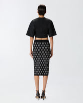Gonna longuette in maglia Monogram -  | Pinko