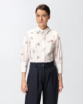 Camicia in popeline con stampa all over -  | Pinko
