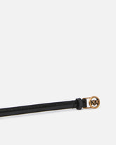 Cintura sottile in pelle lucida 1 cm -  | Pinko