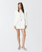 Mini jupe avec cristaux et perles -  | Pinko