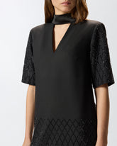 Abito stile T-shirt con strass -  | Pinko