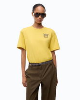 T-shirt con applicazione gioiello Love Birds - Giallo | Pinko