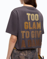 T-shirt « Too Glam To Give A Damn » à strass -  | Pinko