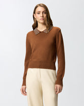 Maglia con colletto e strass -  | Pinko