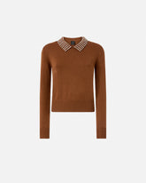 Maglia con colletto e strass -  | Pinko