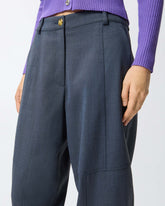 Pantaloni balloon in lana armaturata -  | Pinko
