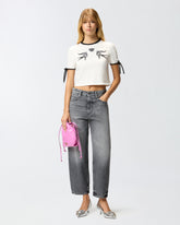 T-shirt cropped Love Birds -  | Pinko