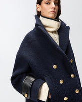 Cappotto caban corto doppiopetto in bouclé -  | Pinko