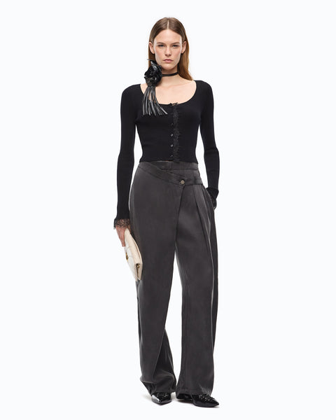 Pantaloni carrot fit a portafoglio