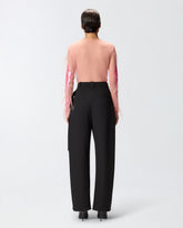 Maglia trasparente con paillettes e piume -  | Pinko