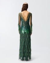 Abito con paillettes e piume -  | Pinko