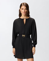 Abito corto in crêpe tecnico -  | Pinko