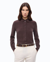 Camicia in seta sand wash - Marrone | Pinko