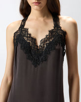 Abito lingerie in seta e pizzo -  | Pinko