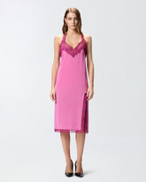 Abito lingerie in seta e pizzo -  | Pinko