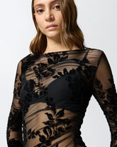 Maglia trasparente stampa flock -  | Pinko