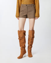 Shorts ampi con fantasia a quadri -  | Pinko