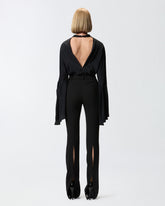 Blusa in crêpe de Chine con scollo sul retro -  | Pinko