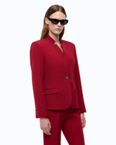 Einreihige Jacke im Slim Fit - Rot | Pinko