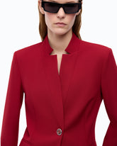 Einreihige Jacke im Slim Fit - Rot | Pinko