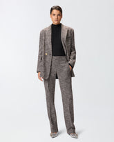 Pantaloni a vita alta in flanella -  | Pinko