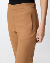 Pantaloni a vita alta in lana armaturata -  | Pinko