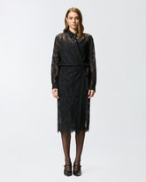 Vestito lungo in pizzo rebrodè -  | Pinko