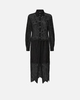 Vestito lungo in pizzo rebrodè -  | Pinko