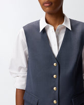 Gilet elegante in lana armaturata -  | Pinko