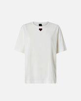 Camiseta con bordado de corazón -  | Pinko