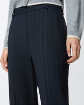 Pantaloni dritti gessati in misto lana -  | Pinko