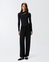 Pantaloni wide leg vita elastica -  | Pinko