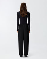 Pantaloni wide leg vita elastica -  | Pinko