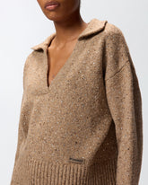 Maglione con scollo a V e strass -  | Pinko