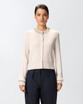 Cardigan girocollo con strass -  | Pinko